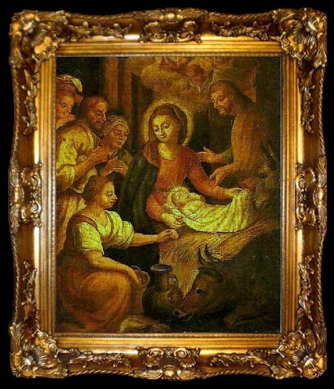 framed  Bento Jose Rufino Capinam Birth of Christ, ta009-2